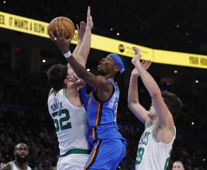 亚历山大里程碑布朗34分 雷霆胜凯尔特人